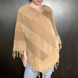 Nevada Suede Fringe Poncho